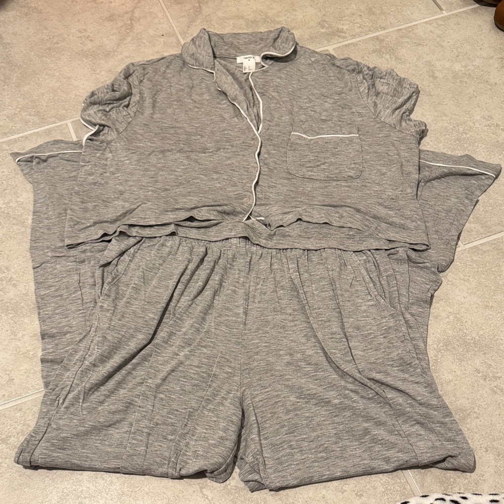 Forever 21 Heather Gray Lounge Set